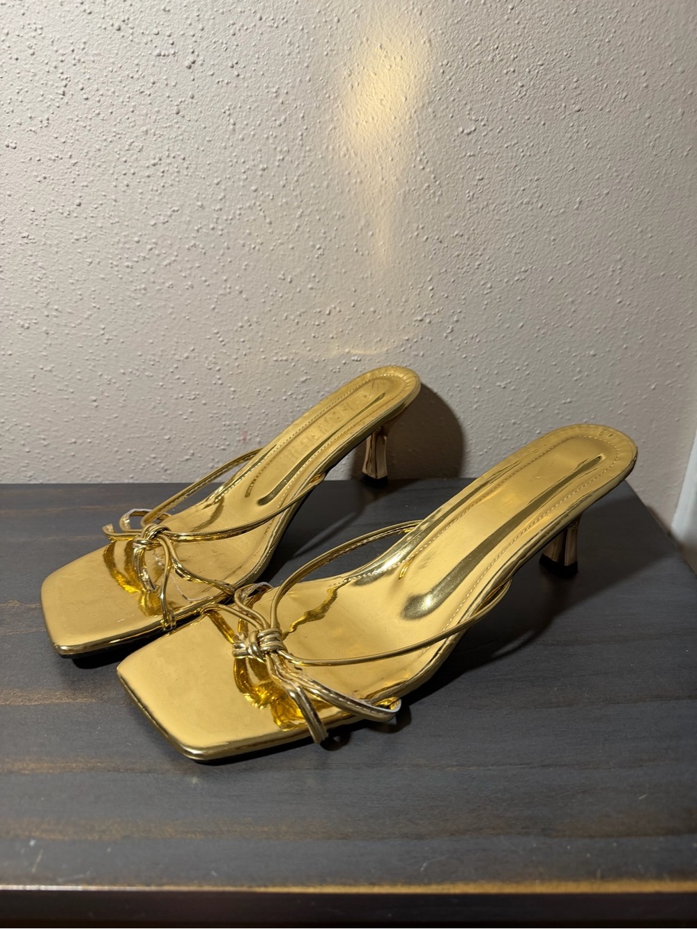 Gold Strappy Heels Size 11